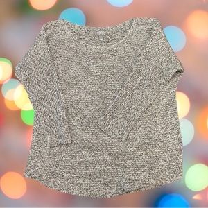💙 New York & Company Soho Marled Grey Boatneck Sweater with Sparkle
